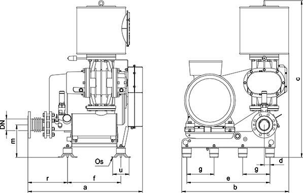 Габаритные размеры (чертеж) Lutos DT 65/102