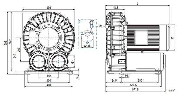 Габаритные размеры (чертеж) Becker SV 701/1 7.5